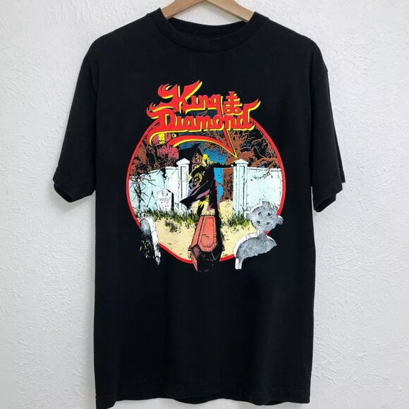 King Diamond 1990 Band Shirt – Vintage Heavy Metal Tee – Retro Concert Fan 81 - Picture 1 of 5